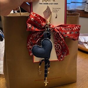 Piper & Leaf Heart Bag Charm Key Chain